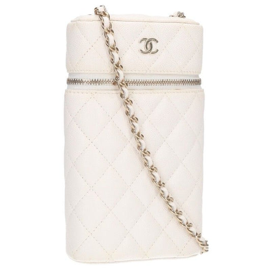 Chanel Matelasse Vanity Phone Case Caviar Skin Chain Shoulder Bag Women