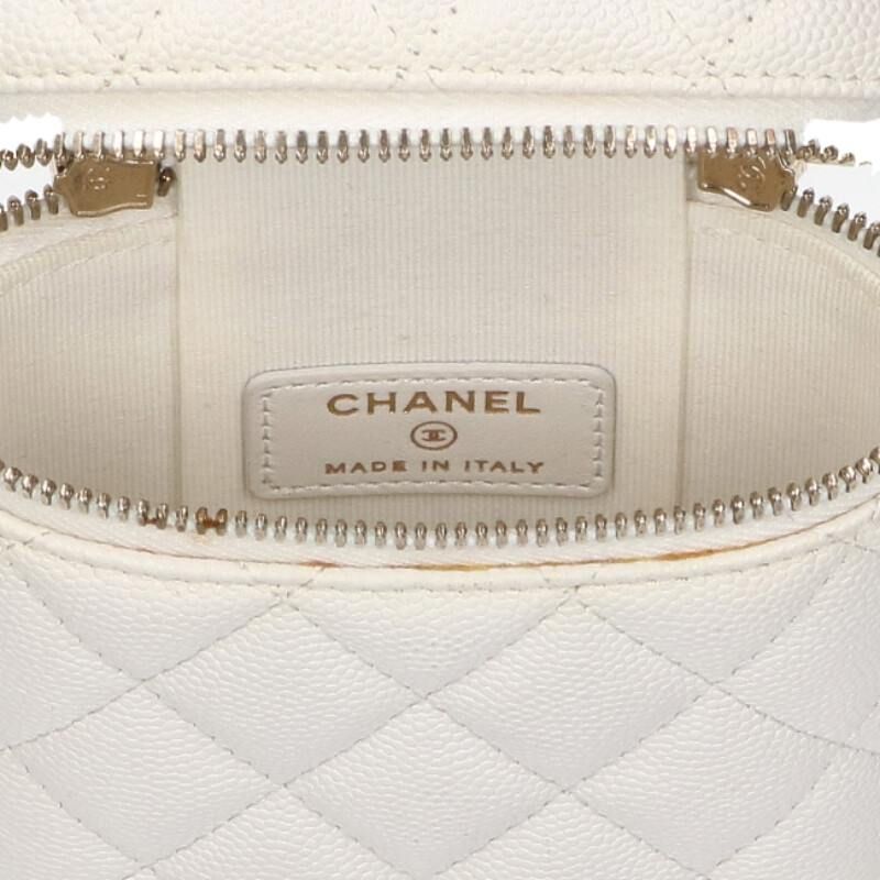 Chanel Matelasse Vanity Phone Case Caviar Skin Chain Shoulder Bag Women