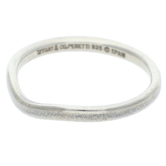 Tiffany & Co Elsa Peretti Curved Band Silver Ring Ladies Size 12