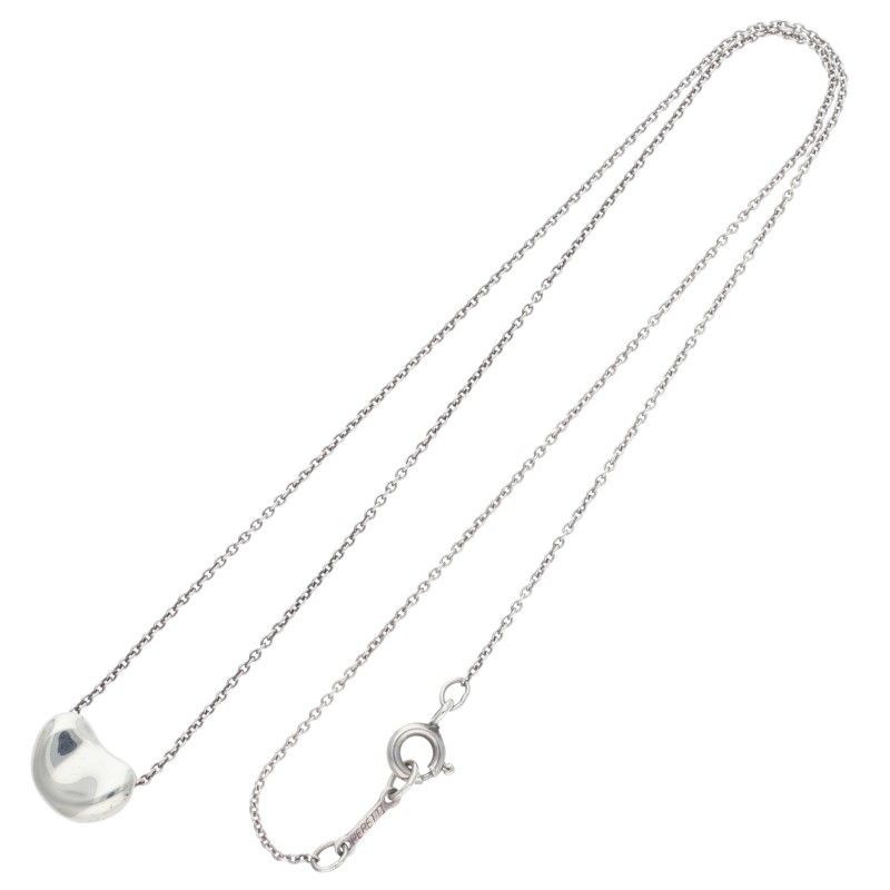 Tiffany & Co Elsa Peretti Mini Bean Silver Necklace Women