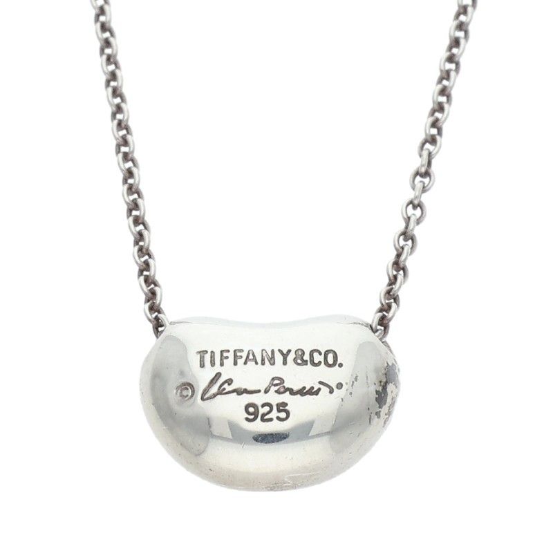 Tiffany & Co Elsa Peretti Mini Bean Silver Necklace Women