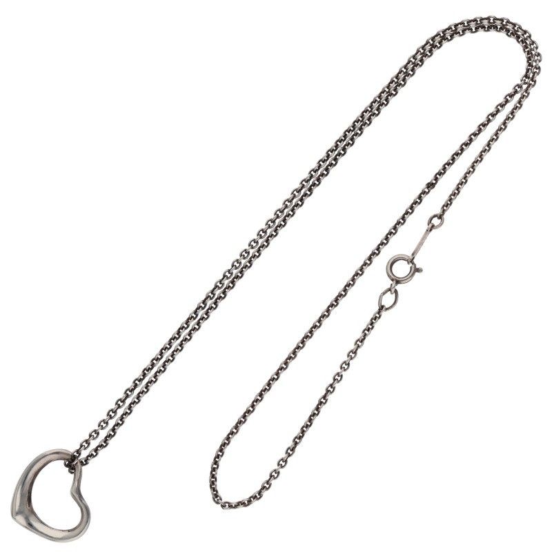 Tiffany & Co Open Heart Necklace Ladies 16inch