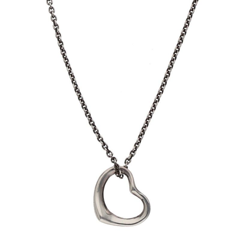 Tiffany & Co Open Heart Necklace Ladies 16inch