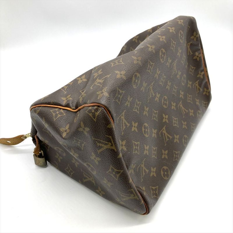 Louis Vuitton Speedy 30 Handbag Monogram Canvas M41526 Brown Gold Hardware