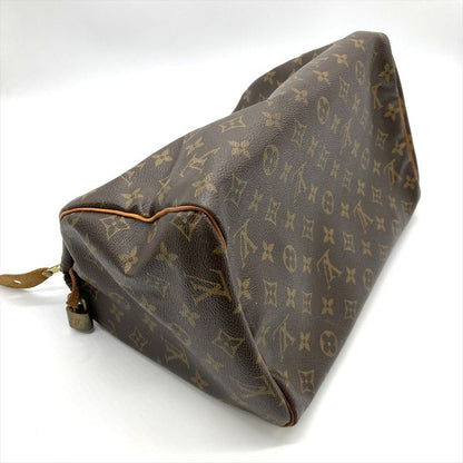 Louis Vuitton Speedy 30 Handbag Monogram Canvas M41526 Brown Gold Hardware