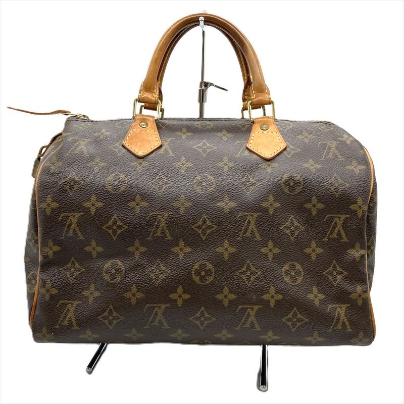 Louis Vuitton Speedy 30 Handbag Monogram Canvas M41526 Brown Gold Hardware