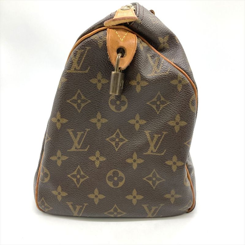 Louis Vuitton Speedy 30 Handbag Monogram Canvas M41526 Brown Gold Hardware