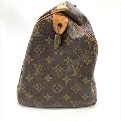 Louis Vuitton Speedy 30 Handbag Monogram Canvas M41526 Brown Gold Hardware