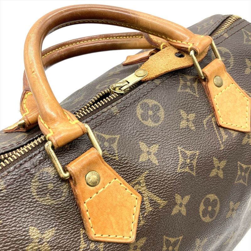 Louis Vuitton Speedy 30 Handbag Monogram Canvas M41526 Brown Gold Hardware
