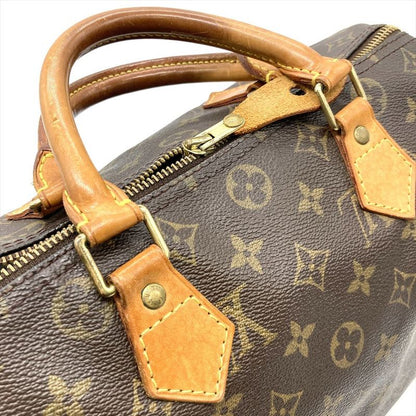 Louis Vuitton Speedy 30 Handbag Monogram Canvas M41526 Brown Gold Hardware