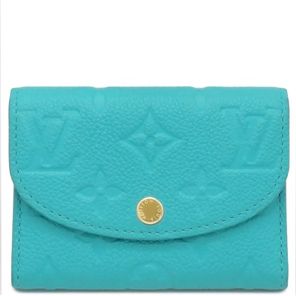 Louis Vuitton Coin Case Porte Monerosali Monogram Empreinte Kabira Blue Gold