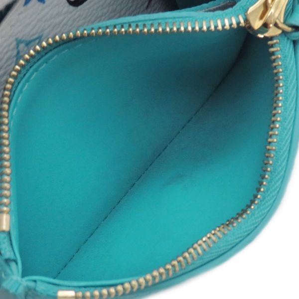 Louis Vuitton Coin Case Porte Monerosali Monogram Empreinte Kabira Blue Gold