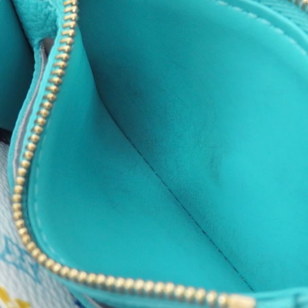 Louis Vuitton Coin Case Porte Monerosali Monogram Empreinte Kabira Blue Gold