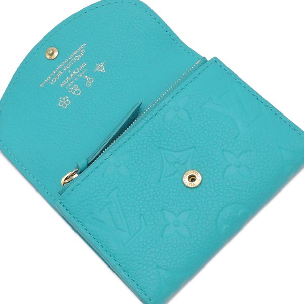 Louis Vuitton Coin Case Porte Monerosali Monogram Empreinte Kabira Blue Gold