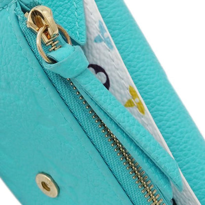 Louis Vuitton Coin Case Porte Monerosali Monogram Empreinte Kabira Blue Gold