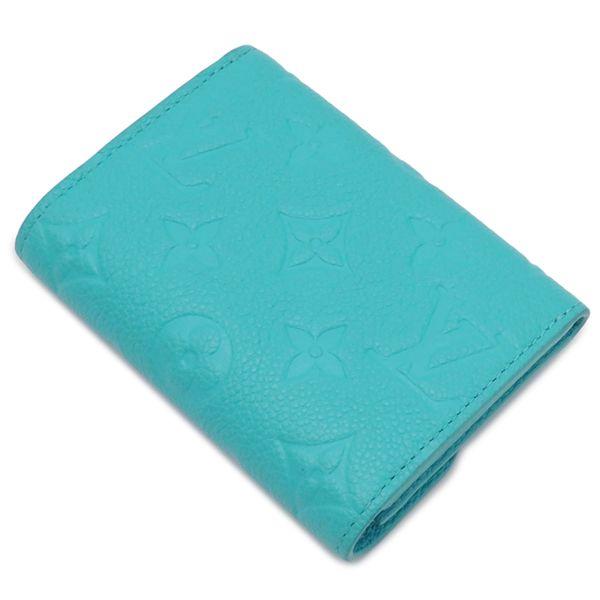 Louis Vuitton Coin Case Porte Monerosali Monogram Empreinte Kabira Blue Gold