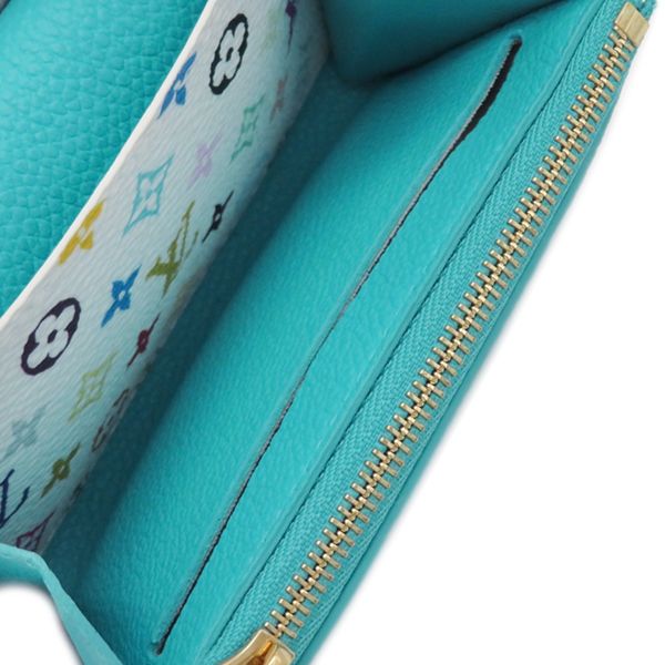 Louis Vuitton Coin Case Porte Monerosali Monogram Empreinte Kabira Blue Gold