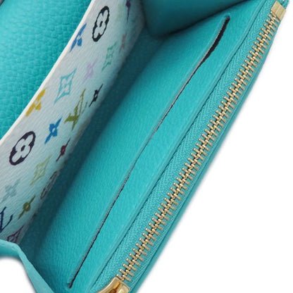 Louis Vuitton Coin Case Porte Monerosali Monogram Empreinte Kabira Blue Gold