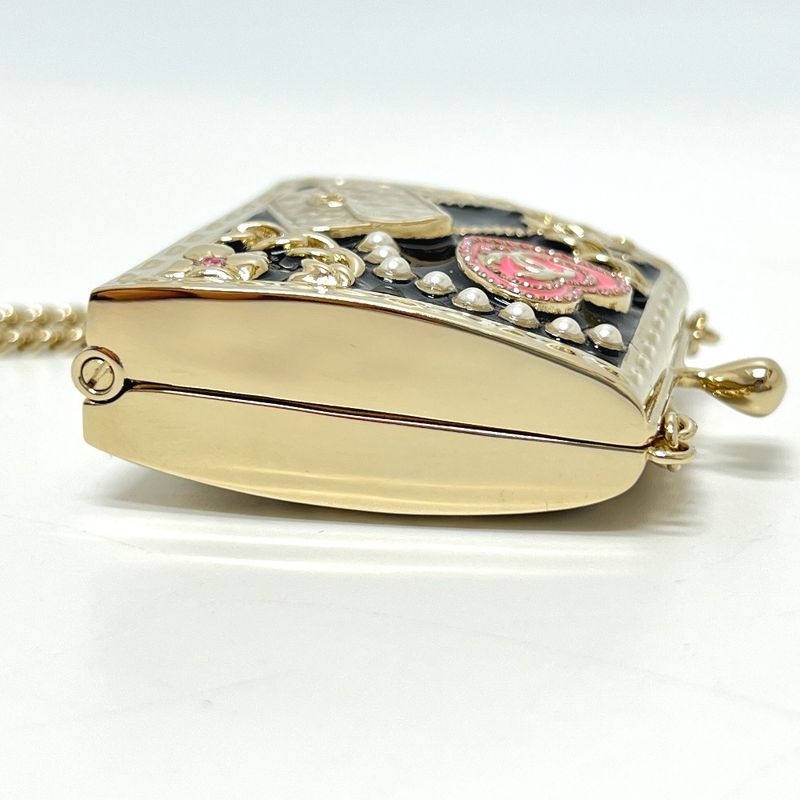Chanel Necklace Bag Shape Icon B24 Metal Gold