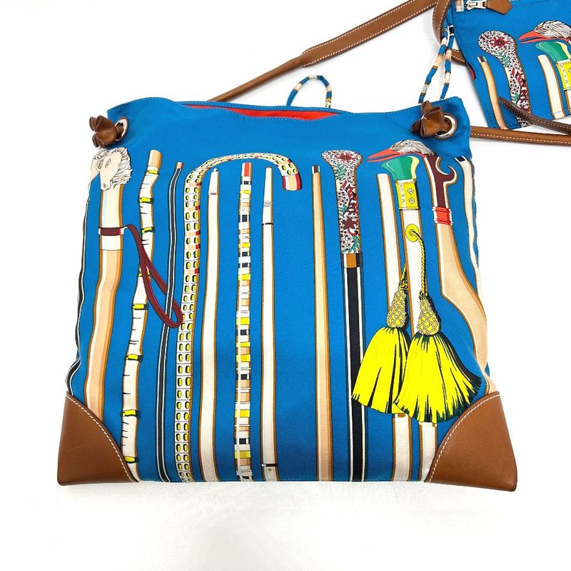 Hermes Shoulder Bag Silky City PM Silk Blue