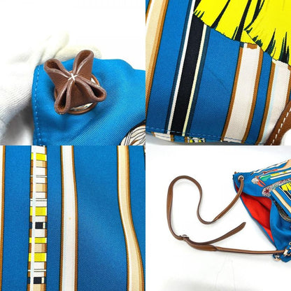 Hermes Shoulder Bag Silky City PM Silk Blue