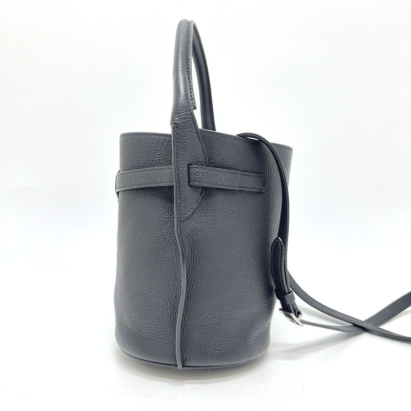 Celine Shoulder Bag Big Bag Bucket Nano Leather Black