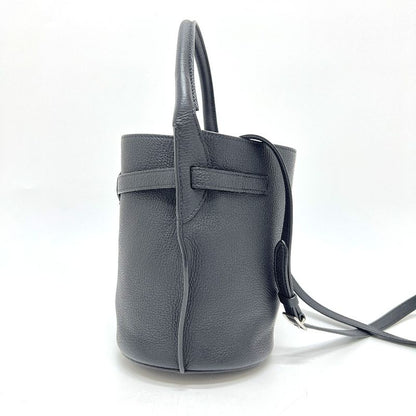 Celine Shoulder Bag Big Bag Bucket Nano Leather Black