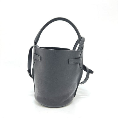 Celine Shoulder Bag Big Bag Bucket Nano Leather Black