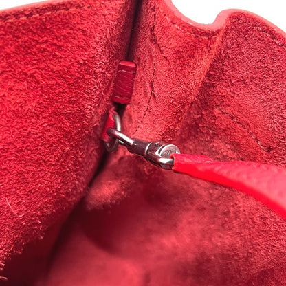 Celine Shoulder Bag Big Bag Bucket Nano Leather Red