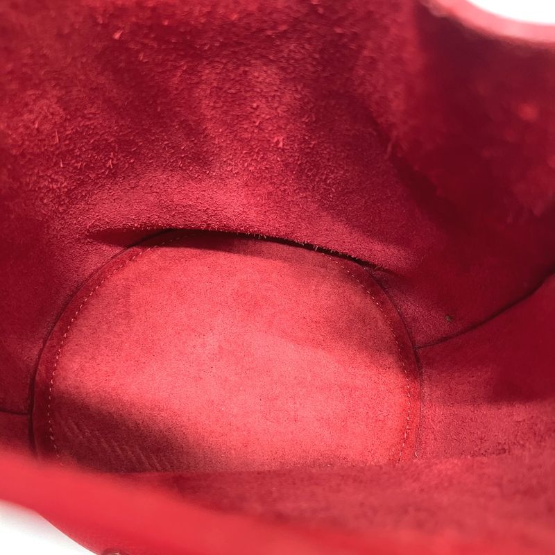 Celine Shoulder Bag Big Bag Bucket Nano Leather Red