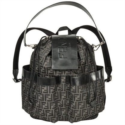 Fendi Strike Large Zucca Backpack 7vz056ag0mf0npn Black FF Jacquard