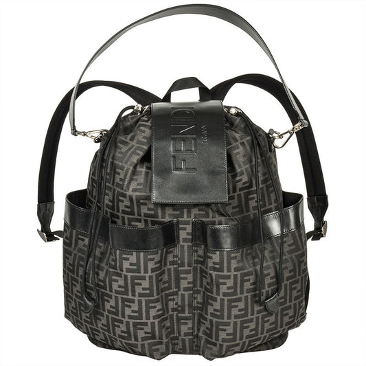 Fendi Strike Large Zucca Backpack 7vz056ag0mf0npn Black FF Jacquard