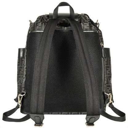 Fendi Strike Large Zucca Backpack 7vz056ag0mf0npn Black FF Jacquard