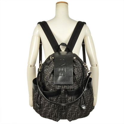 Fendi Strike Large Zucca Backpack 7vz056ag0mf0npn Black FF Jacquard