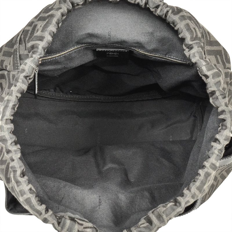 Fendi Strike Large Zucca Backpack 7vz056ag0mf0npn Black FF Jacquard