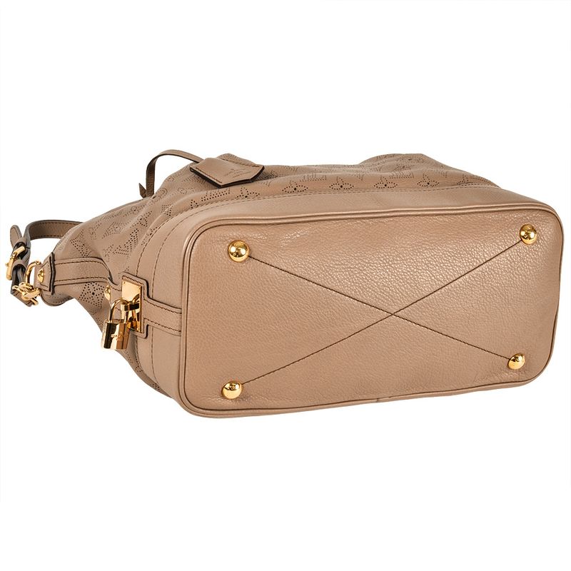 Louis Vuitton Stella PM Tote Bag Monogram Mahina M93175 Beige Poodle Ar1160