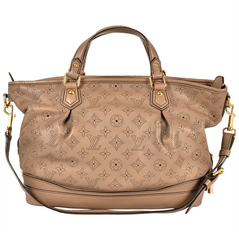 Louis Vuitton Stella PM Tote Bag Monogram Mahina M93175 Beige Poodle Ar1160