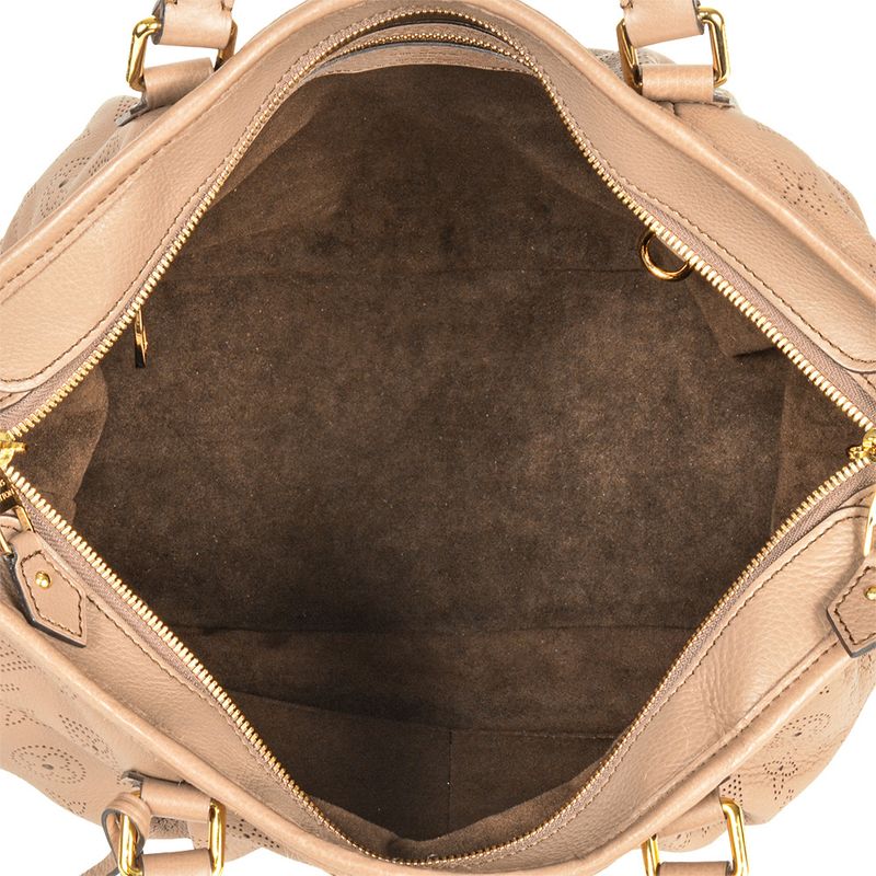 Louis Vuitton Stella PM Tote Bag Monogram Mahina M93175 Beige Poodle Ar1160