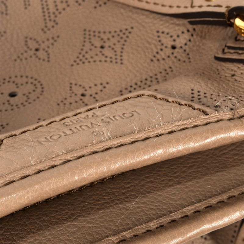 Louis Vuitton Stella PM Tote Bag Monogram Mahina M93175 Beige Poodle Ar1160