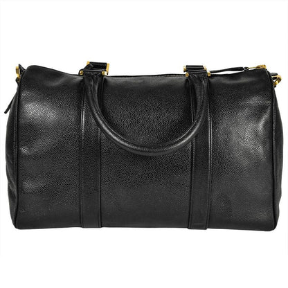 Chanel Handbag Caviar Skin Black Gold Hardware Coco Mark
