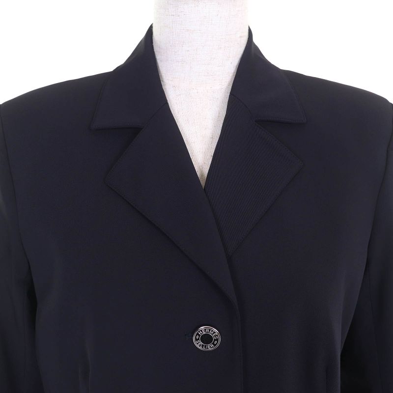 Hermes Jump Silver Hardware Serie Button Riding Competition Jacket Single