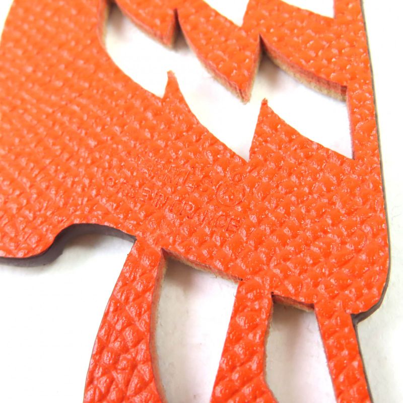 Hermes Petite Ash Leather Parrot Bagcharm Brownish Orange Made In Francewomen