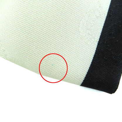 CHANEL 22V Aa7530 100% Silk Ribbon Logo Camellia Chou Hair Tie Hair Tie Ivory