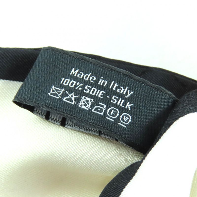 CHANEL 22V Aa7530 100% Silk Ribbon Logo Camellia Chou Hair Tie Hair Tie Ivory