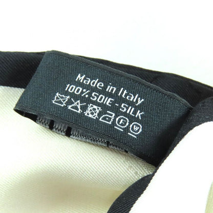 CHANEL 22V Aa7530 100% Silk Ribbon Logo Camellia Chou Hair Tie Hair Tie Ivory