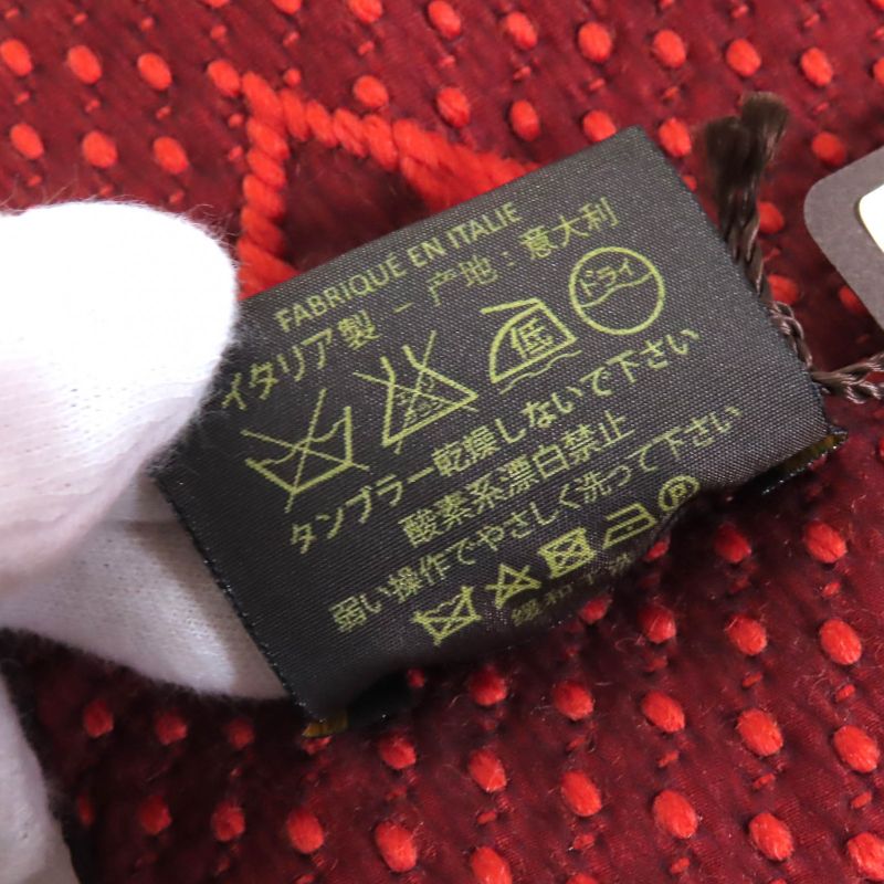 Louis Vuitton M75095 Echarpe - Logomania Wool Silk Scarf Orange With Box Made