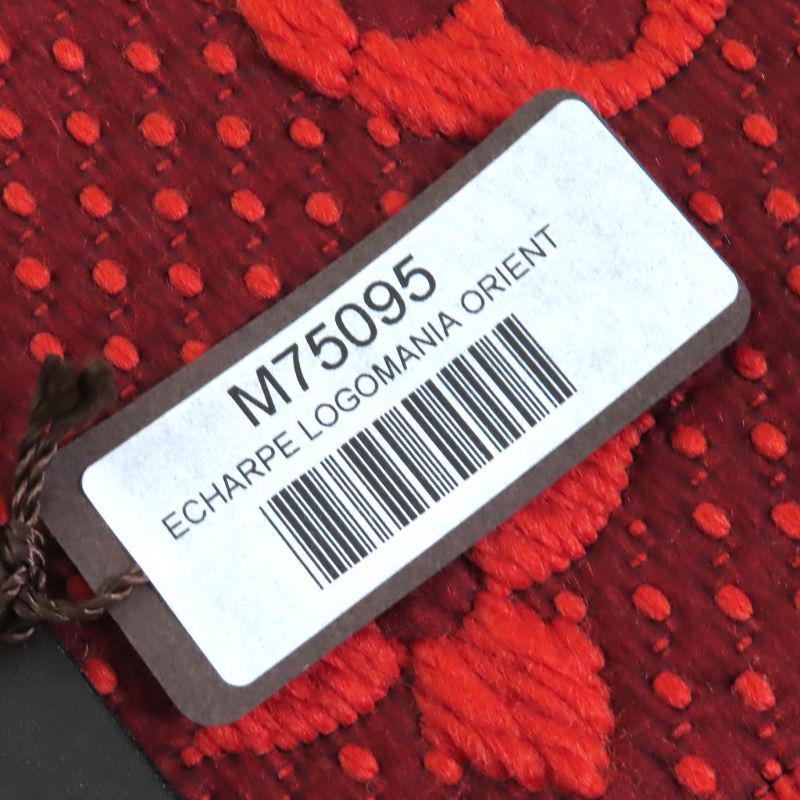 Louis Vuitton M75095 Echarpe - Logomania Wool Silk Scarf Orange With Box Made