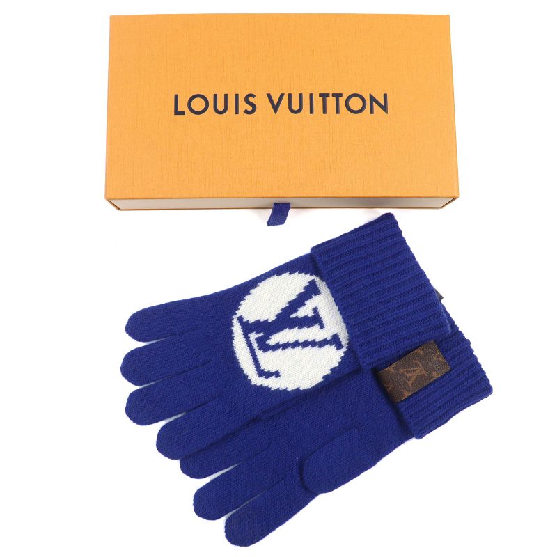Louis Vuitton 2023 M79326 Gloves Mailles LV Medallion 100% Wool Knitted Gloves