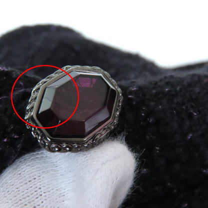 CHANEL P44651 Coco Mark Part Side Zip Sleeveless Tweed Dress Black Purple 42