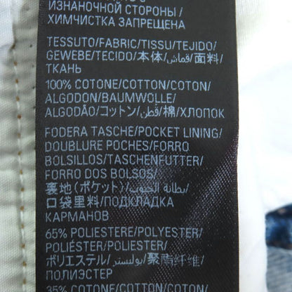 Balenciaga 2023 744972 100% Cotton 100% Logo Allover Denim Miniskirt Indigo